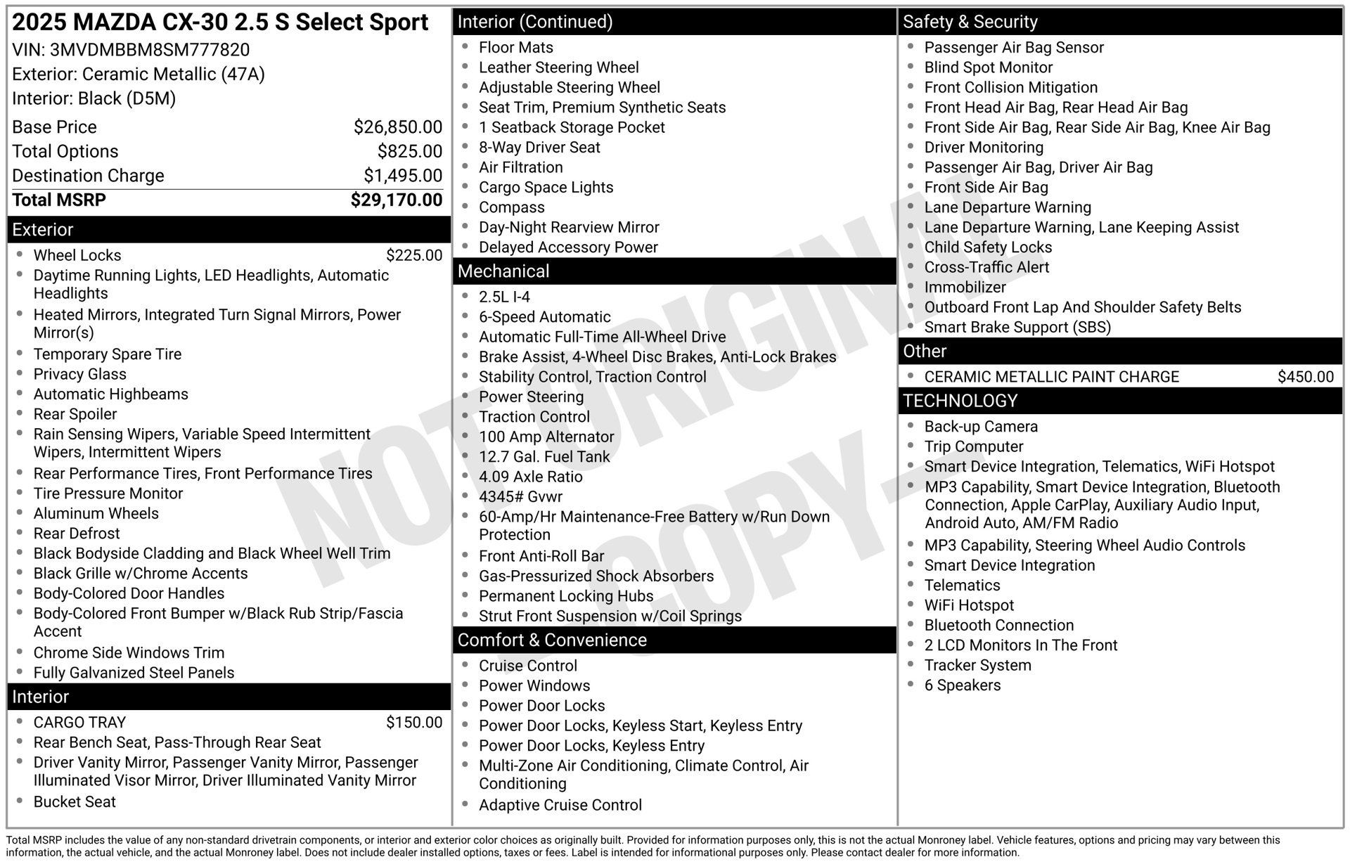 Used 2025 MAZDA CX-30 AWD 2.5 S w/ Select Sport Pkg image 19