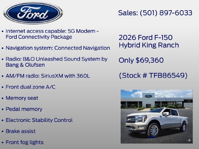 New 2026 Ford F150 King Ranch w/ Equipment Group 601A High AWD/4WD image 12
