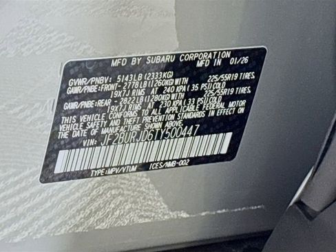 New 2026 Subaru Outback Touring XT image 34