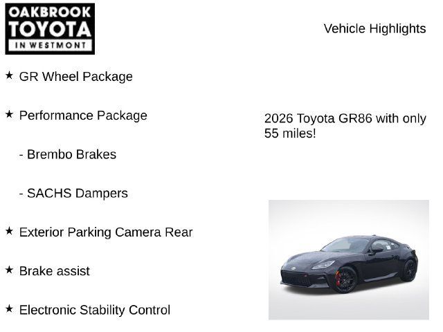 Used 2026 Toyota GR86 Premium w/ GR Wheel Package (TMS RWD image 5
