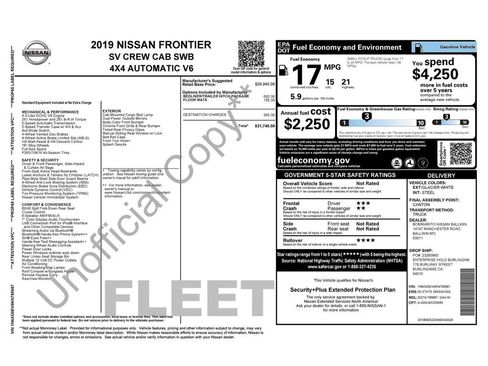 Used 2019 Nissan Frontier SV AWD/4WD image 4