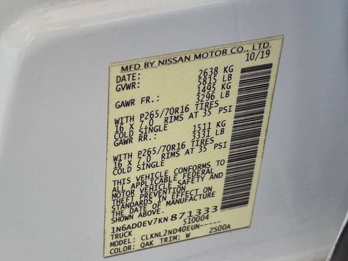 Used 2019 Nissan Frontier SV AWD/4WD image 27
