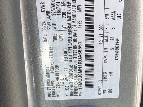 Used 2024 Ford Escape ST-Line w/ Tech Pack #1 FWD image 43