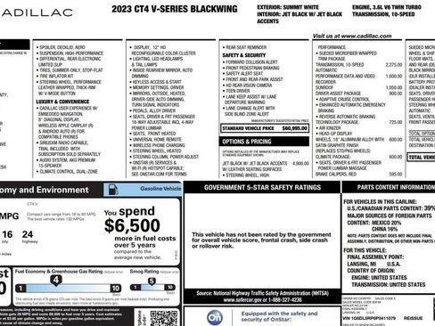 Used 2023 Cadillac CT4 V Blackwing w/ Driver Assist Package image 10