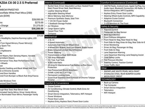 Used 2023 MAZDA CX-30 AWD 2.5 S w/ Preferred Package image 21