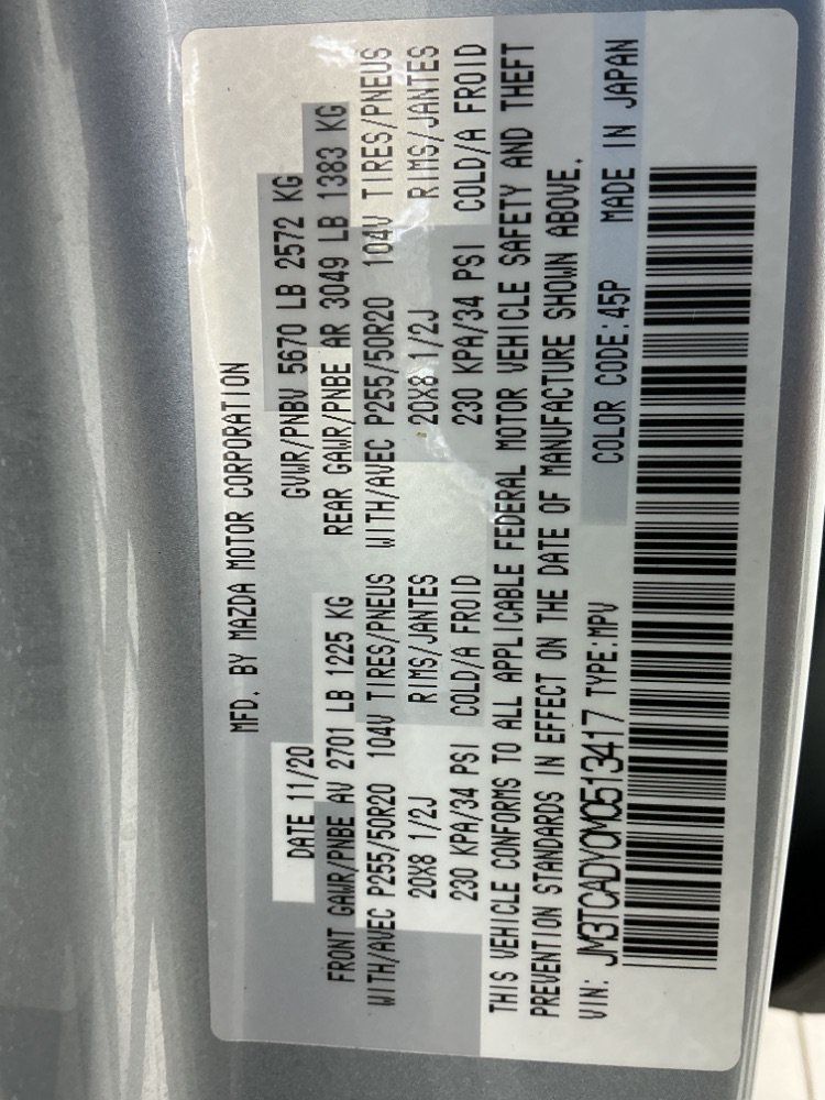 Used 2021 MAZDA CX-9 Grand Touring FWD image 52