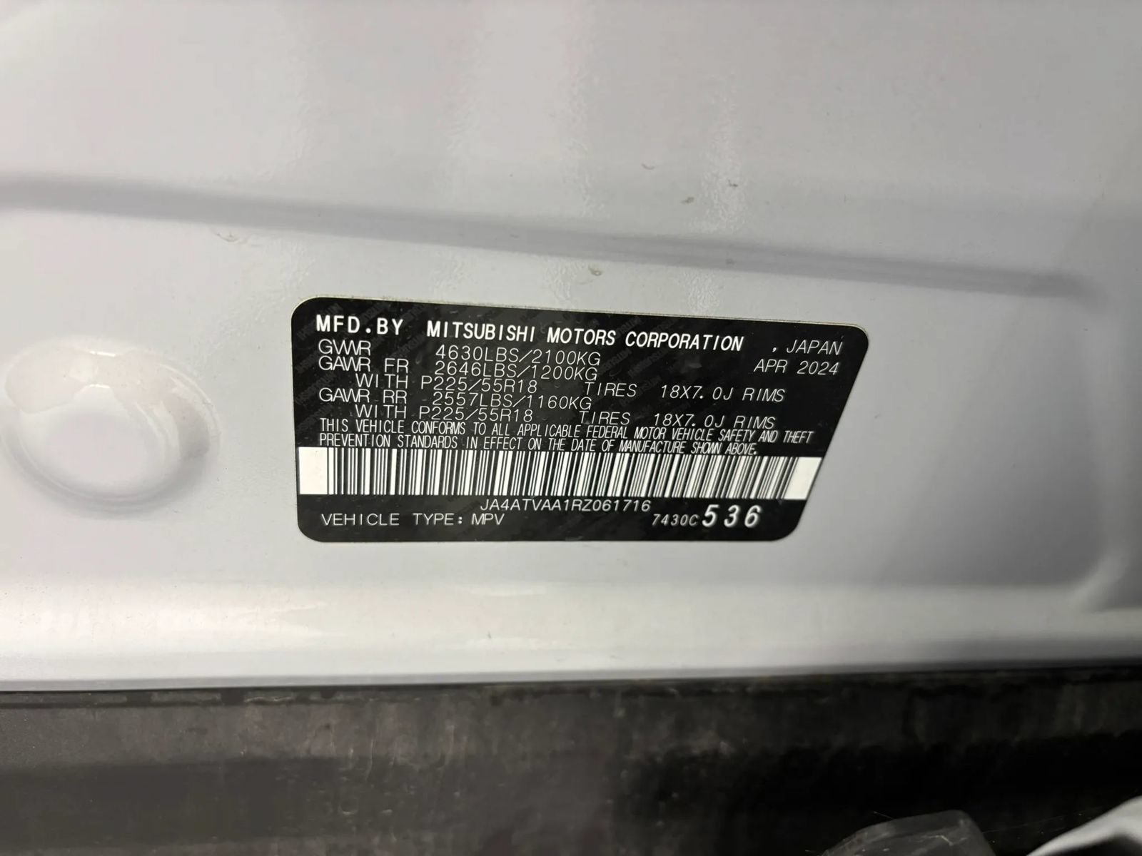 Used 2024 Mitsubishi Eclipse Cross LE AWD/4WD image 51