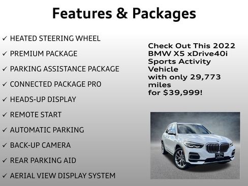 Used 2022 BMW X5 xDrive40i w/ Premium Package image 4