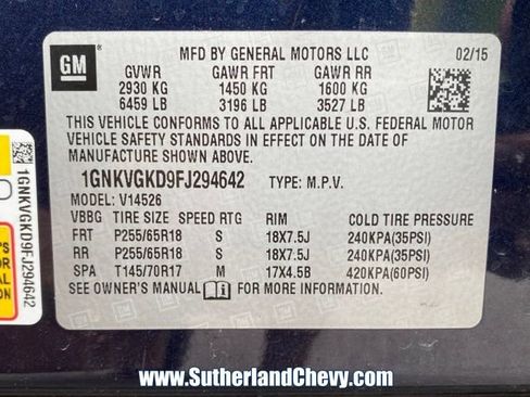 Used 2015 Chevrolet Traverse LT AWD/4WD image 44