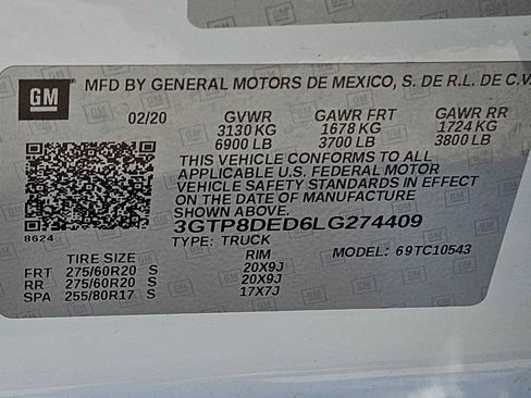 Used 2020 GMC Sierra 1500 SLT RWD image 33