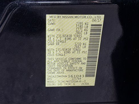 Used 2017 Nissan Murano S w/ Navigation Package image 40