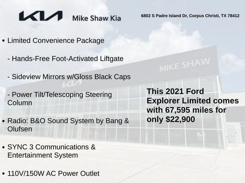 Used 2021 Ford Explorer Limited w/ Equipment Group 301A RWD image 4