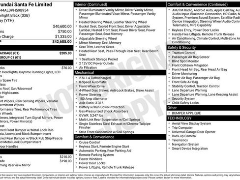 Certified 2023 Hyundai Santa Fe Limited w/ Cargo Package FWD image 24