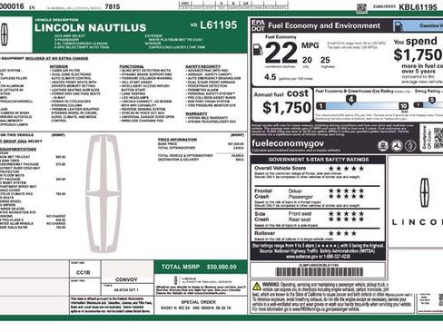 Used 2019 Lincoln Nautilus Select image 38