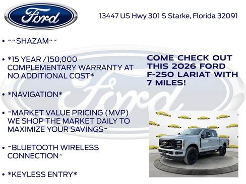New 2026 Ford F250 Lariat w/ Black Appearance Package image 5