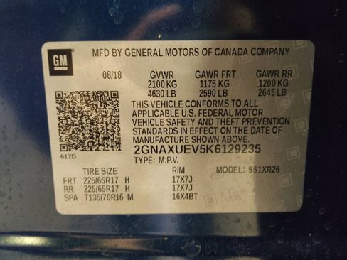 Used 2019 Chevrolet Equinox LT w/ Sun & Navigation Package AWD/4WD image 33