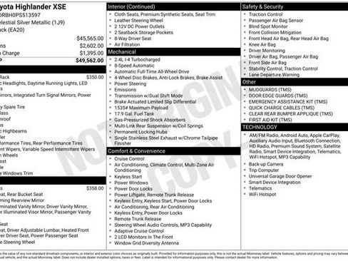 Used 2023 Toyota Highlander XSE AWD/4WD image 19