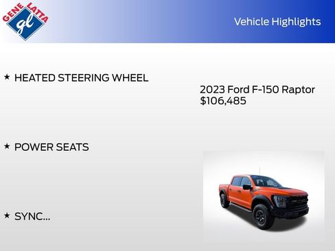 Certified 2023 Ford F150 Raptor w/ Equipment Group 802A Raptor R AWD/4WD image 35