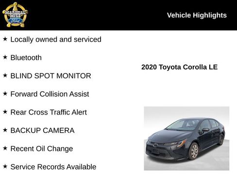 Used 2020 Toyota Corolla LE image 2
