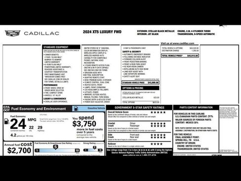 Used 2024 Cadillac XT5 Luxury image 3