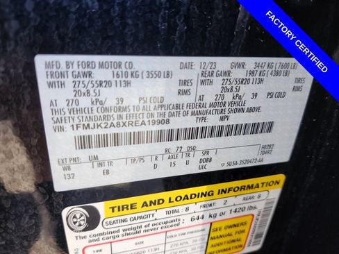 Certified 2024 Ford Expedition Max Limited AWD/4WD image 21