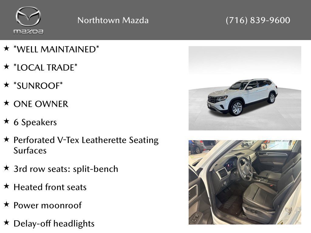 Used 2021 Volkswagen Atlas SEL AWD/4WD image 2