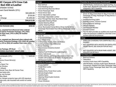 Used 2022 GMC Canyon AT4 w/ Trailering Package image 2