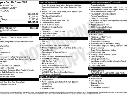 Used 2022 Toyota Corolla Cross XLE w/ Convenience Package image 5