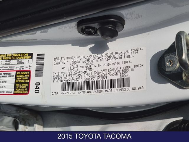 Used 2015 Toyota Tacoma 4x4 Double Cab w/ SR5 Package image 23