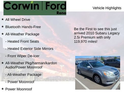 Used 2010 Subaru Legacy 2.5i Premium AWD/4WD image 4
