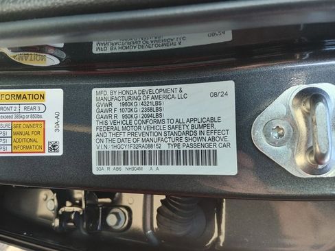Certified 2024 Honda Accord EX image 7