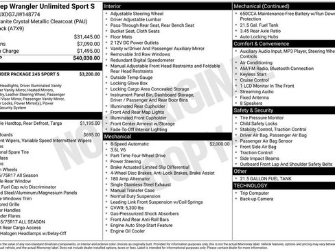 Used 2018 Jeep Wrangler Unlimited Sport S image 38