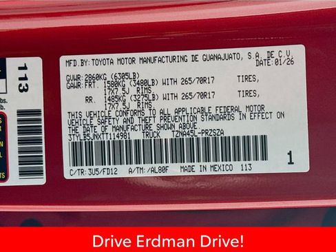 Certified 2026 Toyota Tacoma TRD Off-Road AWD/4WD image 31