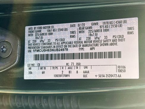 Used 2022 Ford Escape SEL w/ Technology Package FWD image 29
