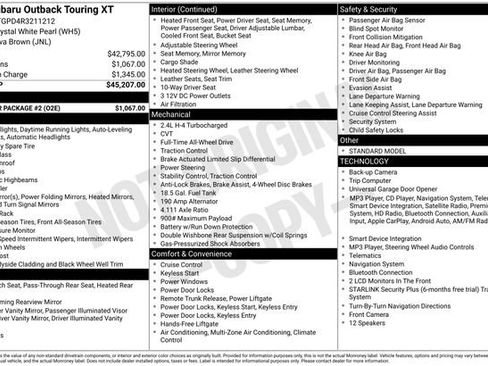 Certified 2024 Subaru Outback Touring XT w/ Popular Package #2 AWD/4WD image 5