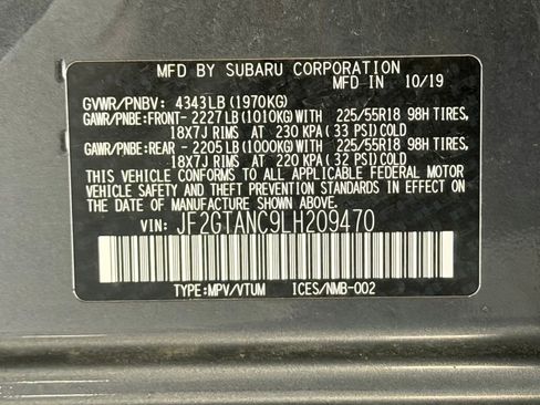 Used 2020 Subaru Crosstrek 2.0i Limited w/ Moonroof Package w/Navigation AWD/4WD image 30