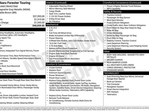 Certified 2024 Subaru Forester Touring AWD/4WD image 49