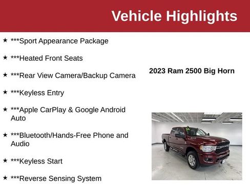 Used 2023 RAM 2500 Big Horn w/ Level 1 Equipment Group AWD/4WD image 10