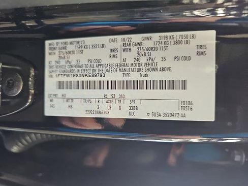 Certified 2022 Ford F150 Lariat w/ Equipment Group 502A High image 35