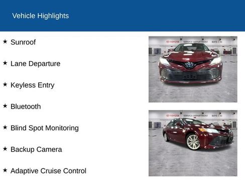 Used 2018 Toyota Camry XLE w/ Audio Package FWD image 2
