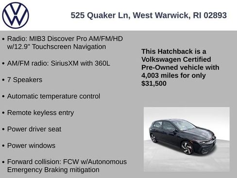 Certified 2025 Volkswagen GTI S FWD image 7