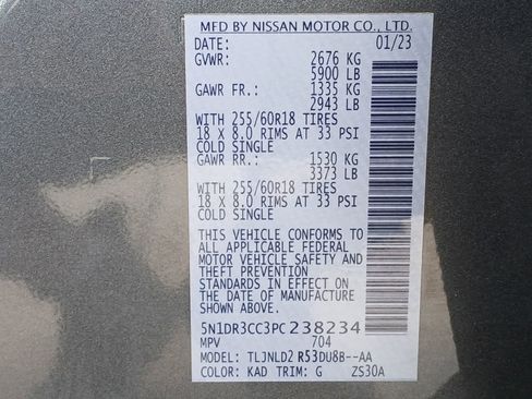 Used 2023 Nissan Pathfinder SL w/ Lighting Package (N92) image 35