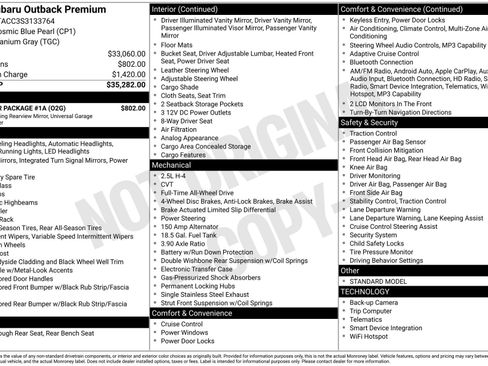 Used 2025 Subaru Outback Premium w/ Popular Package #1A AWD/4WD image 5
