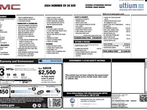 Used 2024 GMC Hummer EV 3X w/ LPO, Illumination Package AWD/4WD image 5