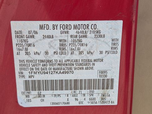 Used 2007 Ford Escape Limited AWD/4WD image 31