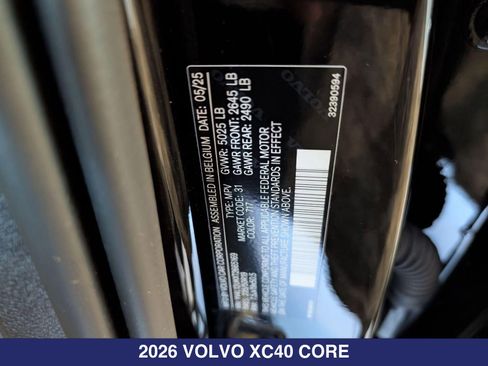 New 2026 Volvo XC40 B5 Core w/ Protection Package Premier AWD/4WD image 19