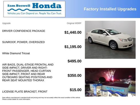 Used 2011 Buick LaCrosse CXS w/ Driver Confidence Package FWD image 4