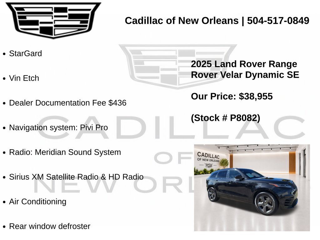 Used 2025 Land Rover Range Rover Velar Dynamic SE AWD/4WD image 7