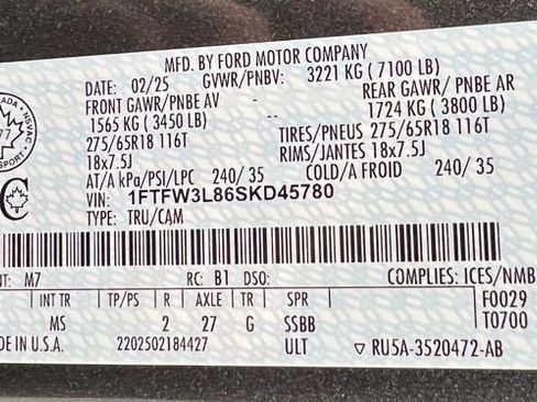 Used 2025 Ford F150 XLT w/ Equipment Group 301A Standard image 60