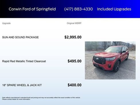 Used 2025 Ford Explorer ST w/ Sun And Sound Package image 6